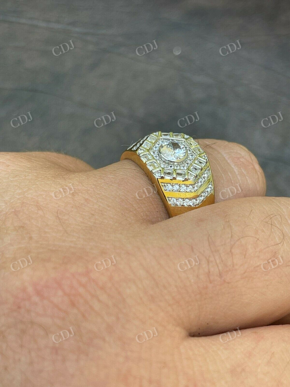 Diamond Cluster Hip Hop Ring  customdiamjewel   