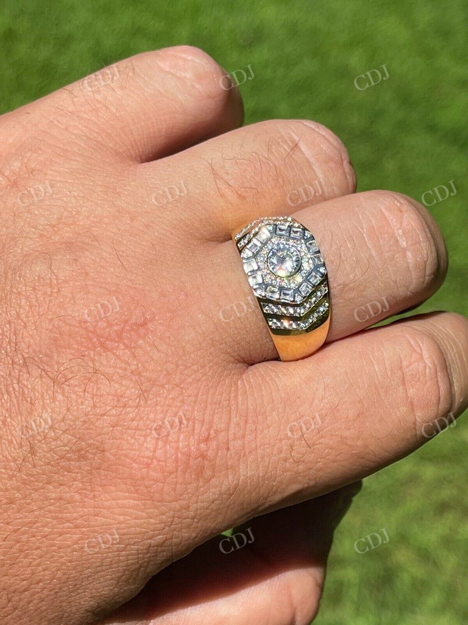 Diamond Cluster Hip Hop Ring  customdiamjewel   