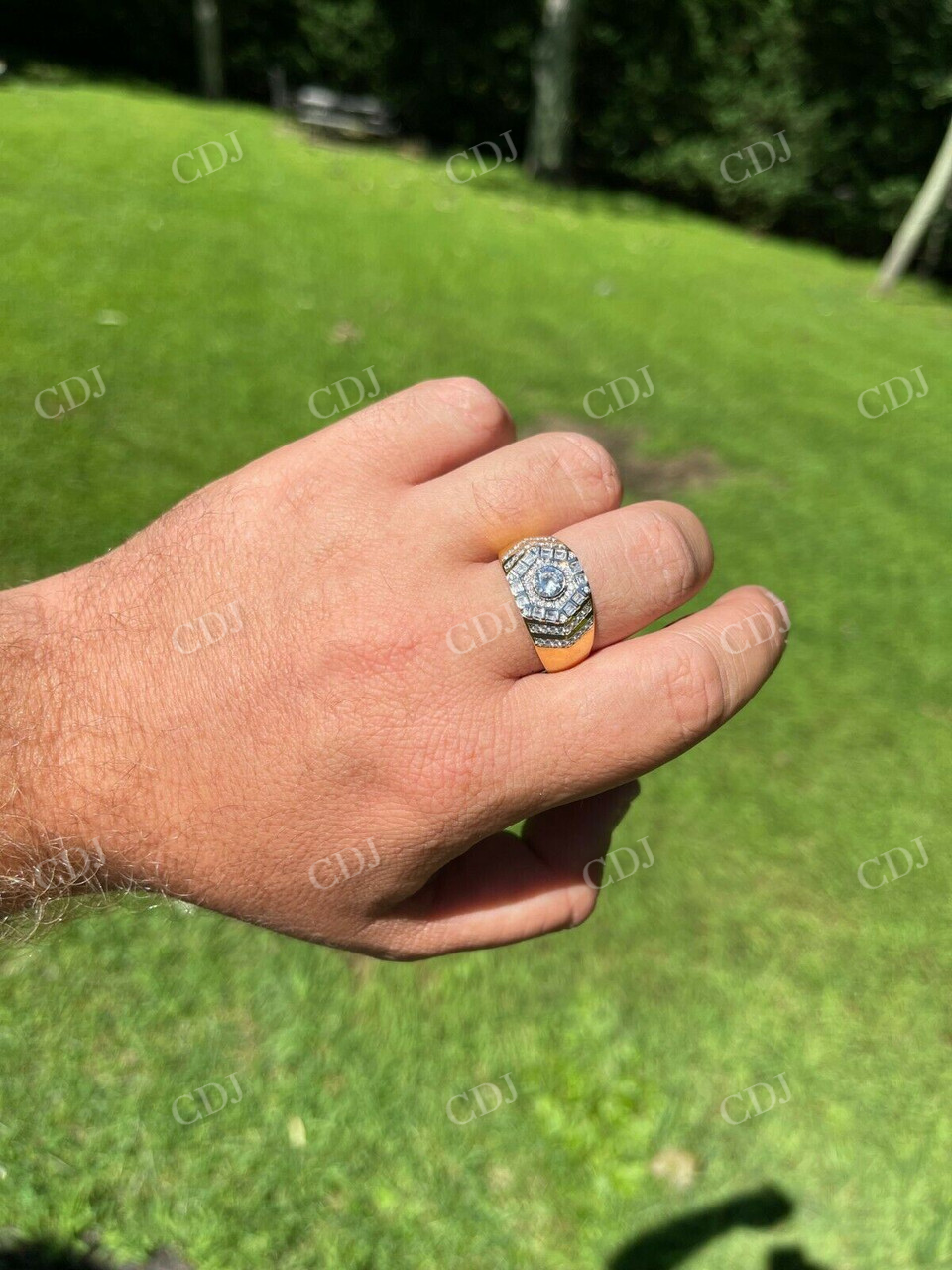 Diamond Cluster Hip Hop Ring  customdiamjewel   