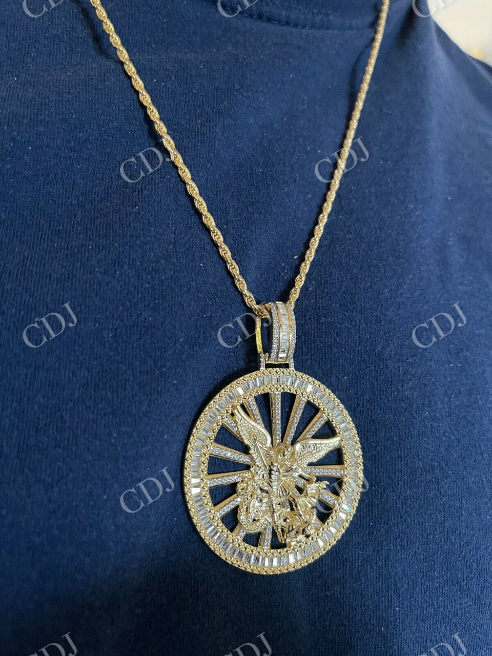 St Michael Archangel Necklace Pendant  customdiamjewel   