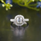 Lab-Grown Diamond cushion Halo Ring