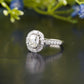 Lab-Grown Diamond cushion Halo Ring