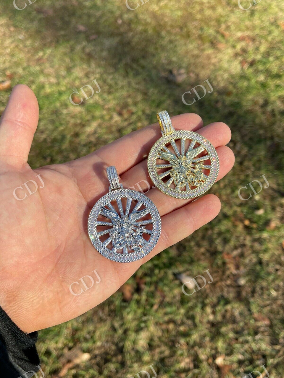 St Michael Archangel Necklace Pendant  customdiamjewel   