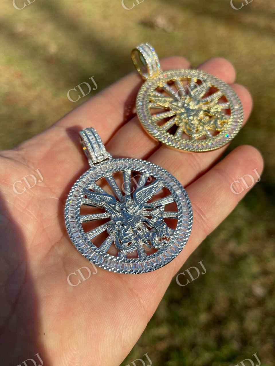 St Michael Archangel Necklace Pendant  customdiamjewel   