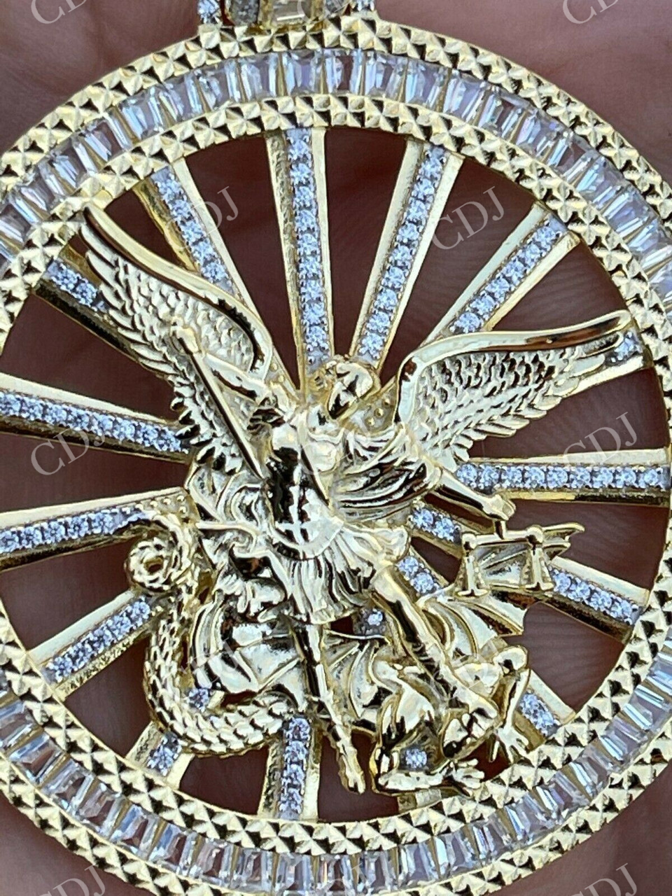 St Michael Archangel Necklace Pendant  customdiamjewel   