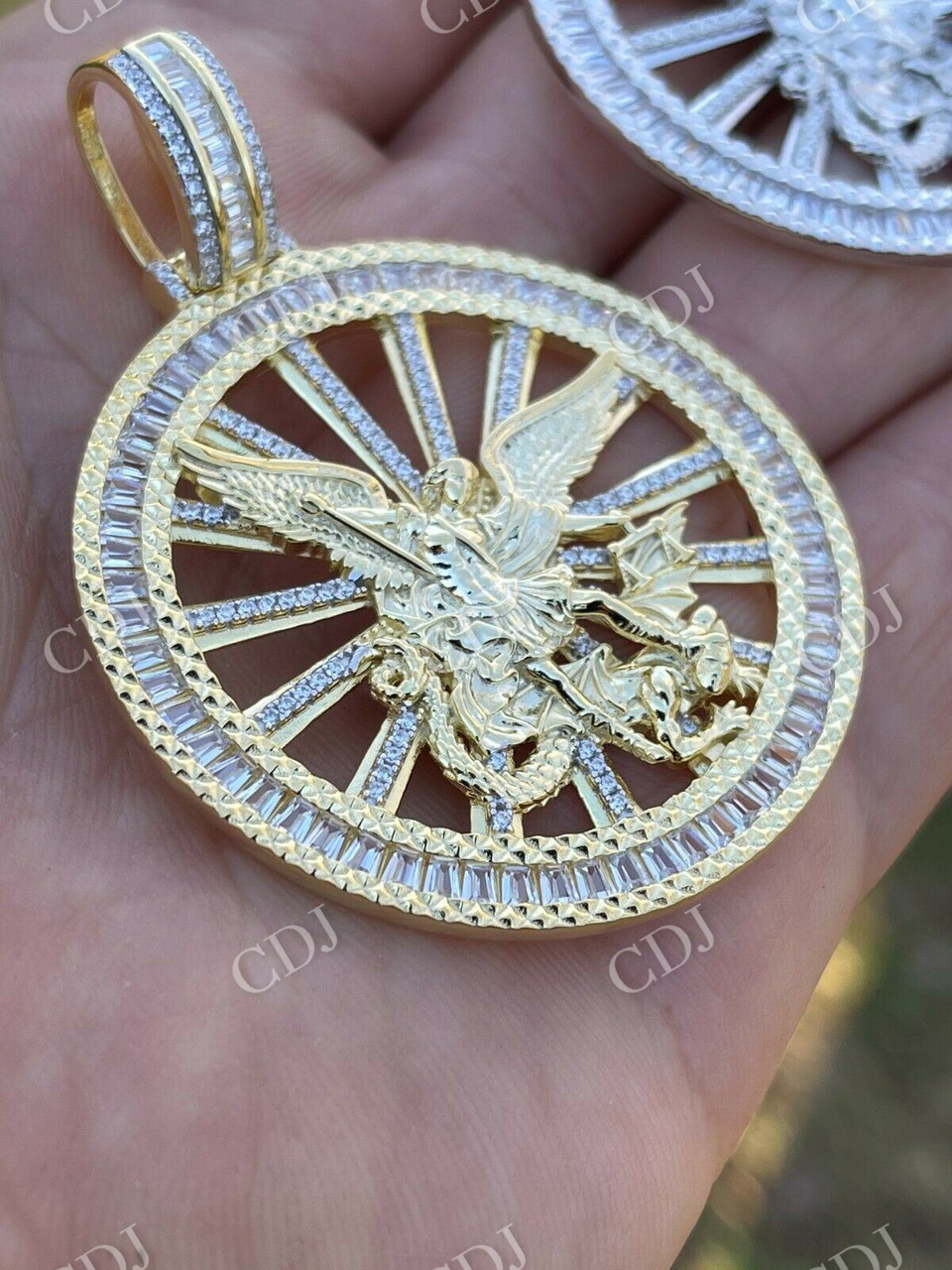 St Michael Archangel Necklace Pendant  customdiamjewel   