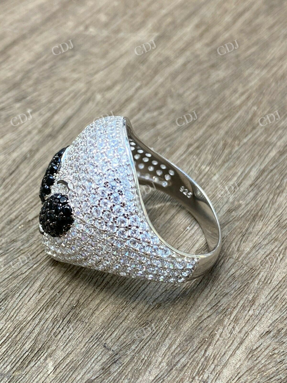 Alien Head Emoji Mens Iced Diamond Ring  customdiamjewel   