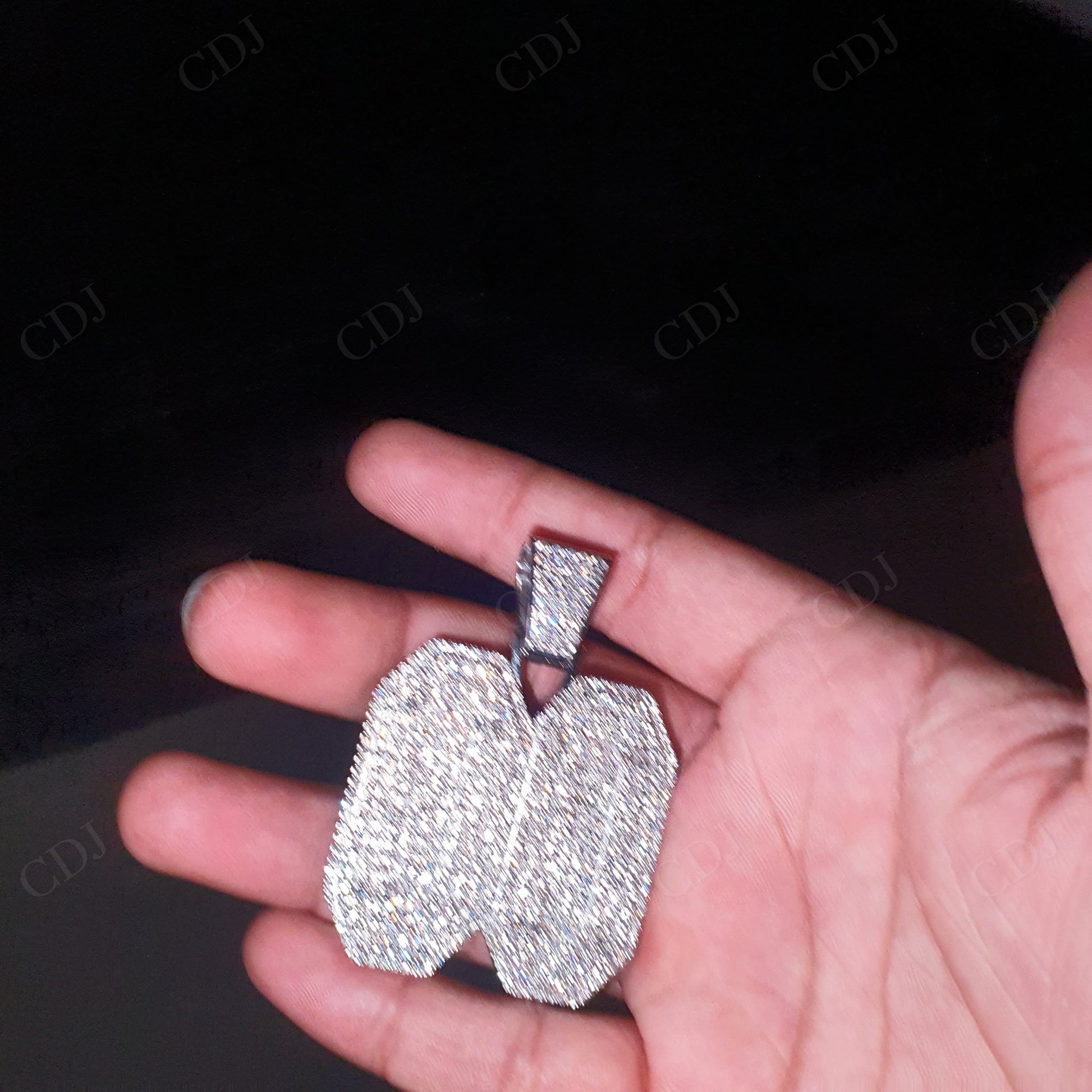 00 Numeric Moissanite Sterling Silver Pendant hip hop jewelry customdiamjewel   