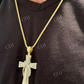 14K Gold Moissanite Cross Pendant  customdiamjewel   