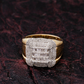 14K Silver Moissanite Iced Out Square Ring hip hop jewelry customdiamjewel