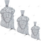 Fully Iced Out Sterling Silver Jesus Piece Pendant hip hop jewelry CustomDiamJewel