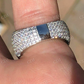 Men's Large 14K White Gold Diamond Icy Hip Hop Ring  customdiamjewel   