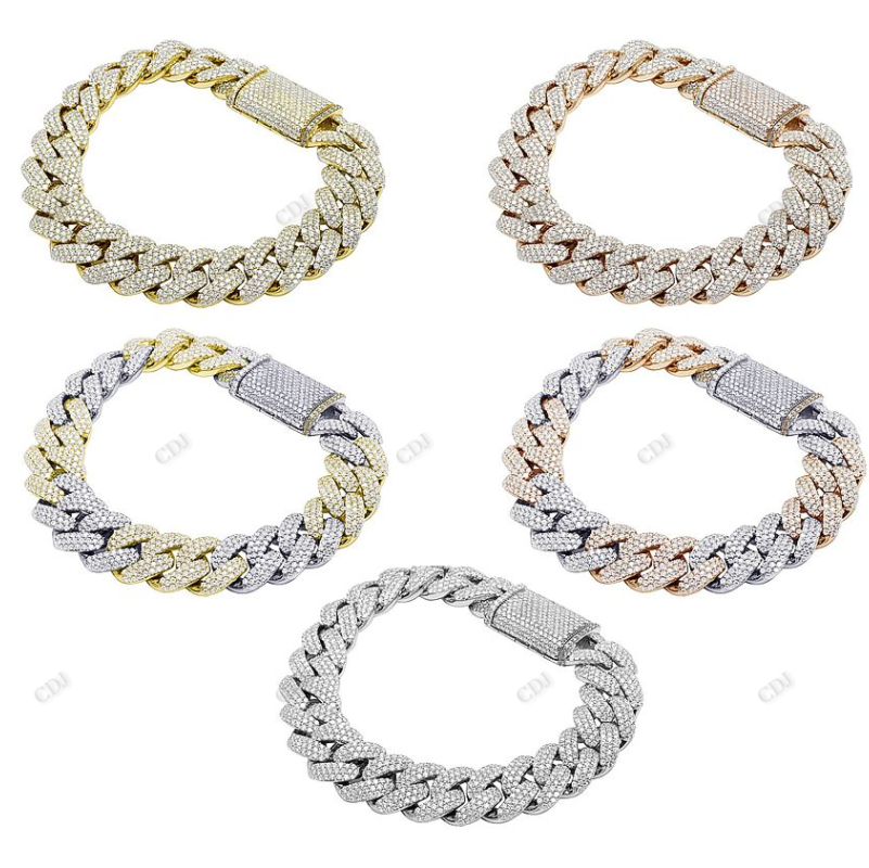 Multiple Options 925 Sterling Silver Hip Hop Bracelet