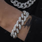 Hip Hop Rapper Style Full Ice Out Cuban Link Bracelet For Man hip hop jewelry CustomDiamJewel