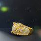 2.75 CTW Gold Plated Iced Out Round Diamond Ring Hip Hop Ring customdiamjewel