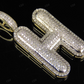 1.5" 1 CTW 10K Gold Real Diamond Initial H Letter Pendant CustomDiamJewel