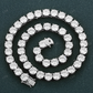 8MM Round Cut Moissanite Tennis Necklace hip hop jewelry CustomDiamJewel