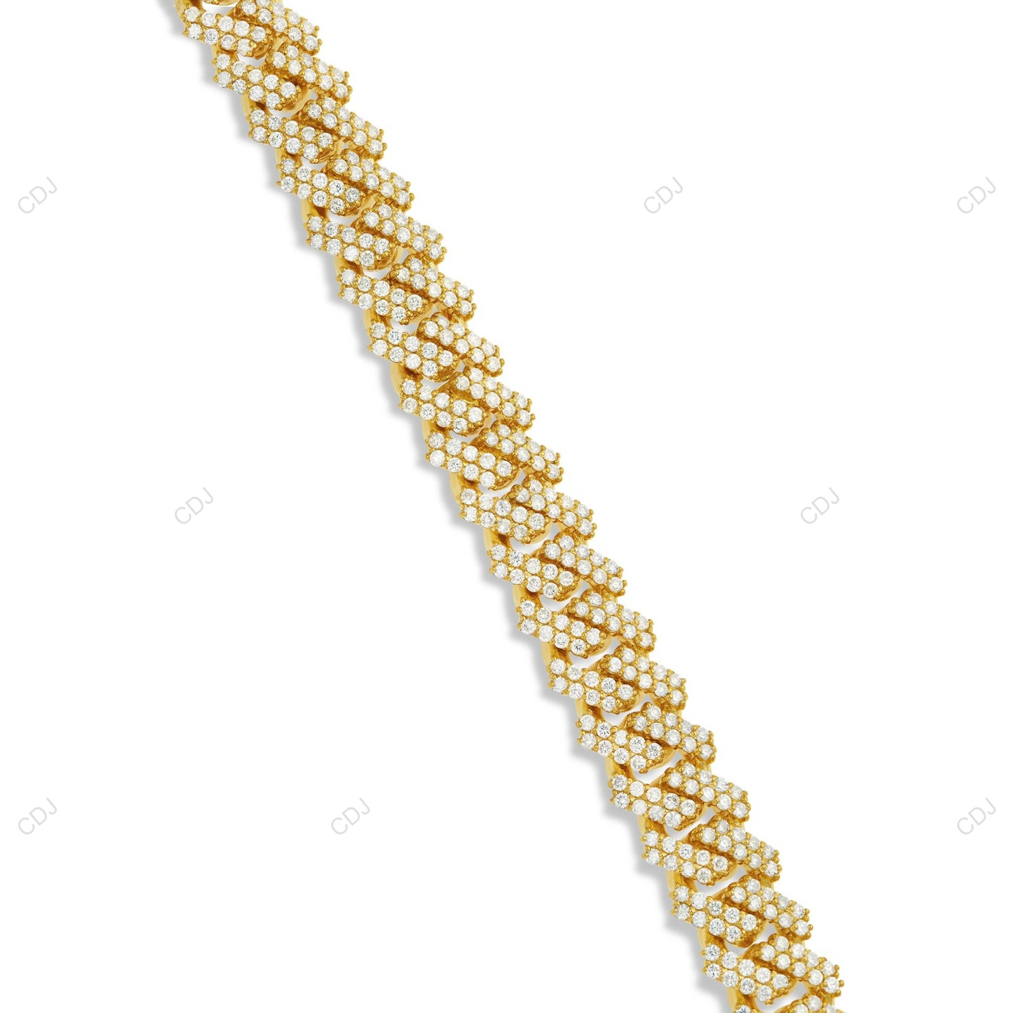 VVS Moissanite 925 Silver Square Cuban Link Chain CustomDiamJewel