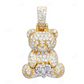1.23 CTW Silver Moissanite Daily Wear Teddy Bear Pendant CustomDiamJewel