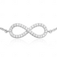 925 Sterling Silver Infinity Bracelet Minimalist Jewelry CustomDiamJewel