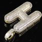 1.5" 1 CTW 10K Gold Real Diamond Initial H Letter Pendant CustomDiamJewel