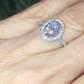 Oval Moissanite Diamond Engagement Ring