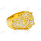 2.75 CTW Gold Plated Iced Out Round Diamond Ring Hip Hop Ring customdiamjewel