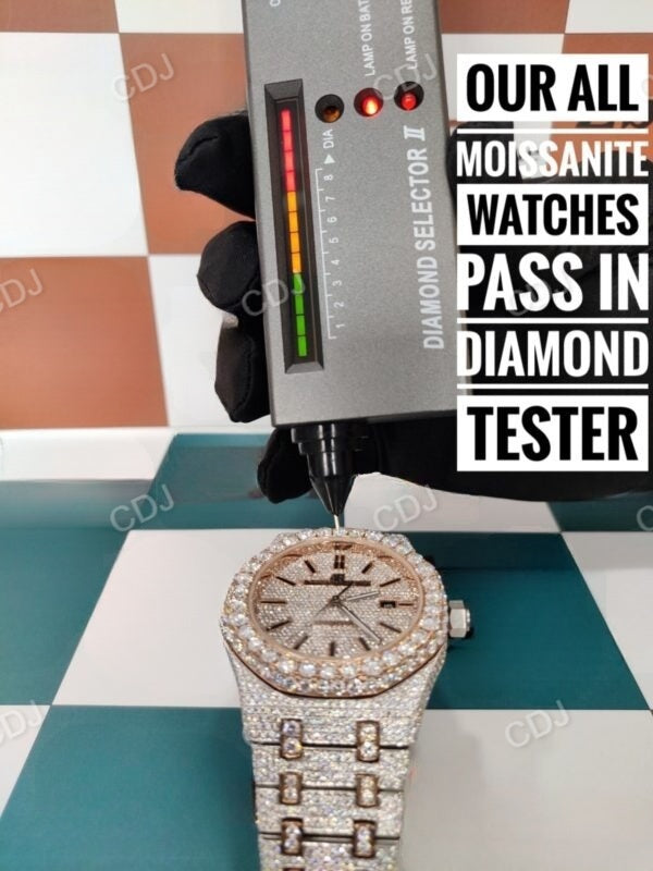 Best Selling Top Branded Colorless Moissanite Diamond Iced Out AP Watches customdiamjewel