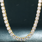 8MM Round Cut Moissanite Tennis Necklace hip hop jewelry CustomDiamJewel