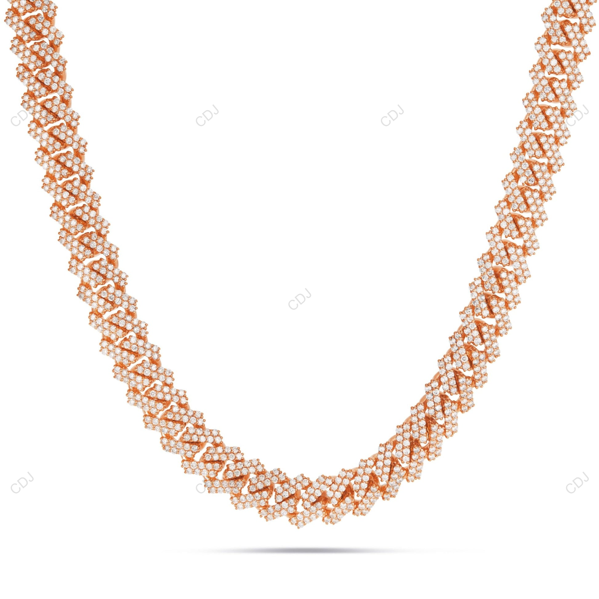 VVS Moissanite 925 Silver Square Cuban Link Chain CustomDiamJewel