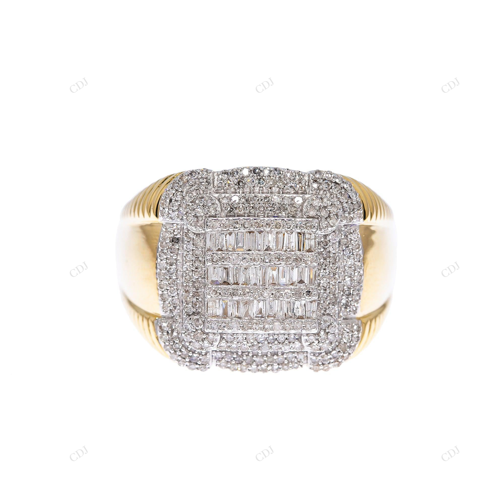 14K Silver Moissanite Iced Out Square Ring hip hop jewelry customdiamjewel