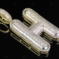 1.5" 1 CTW 10K Gold Real Diamond Initial H Letter Pendant CustomDiamJewel