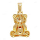 1.23 CTW Silver Moissanite Daily Wear Teddy Bear Pendant CustomDiamJewel