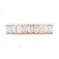 Emerald Cut Moissanite Diamond Eternity Band For Women Wedding Band CustomDiamJewel