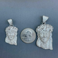 Fully Iced Out Sterling Silver Jesus Piece Pendant hip hop jewelry CustomDiamJewel