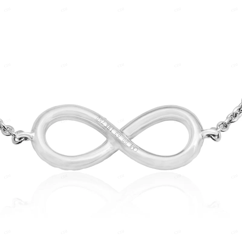 925 Sterling Silver Infinity Bracelet Minimalist Jewelry CustomDiamJewel