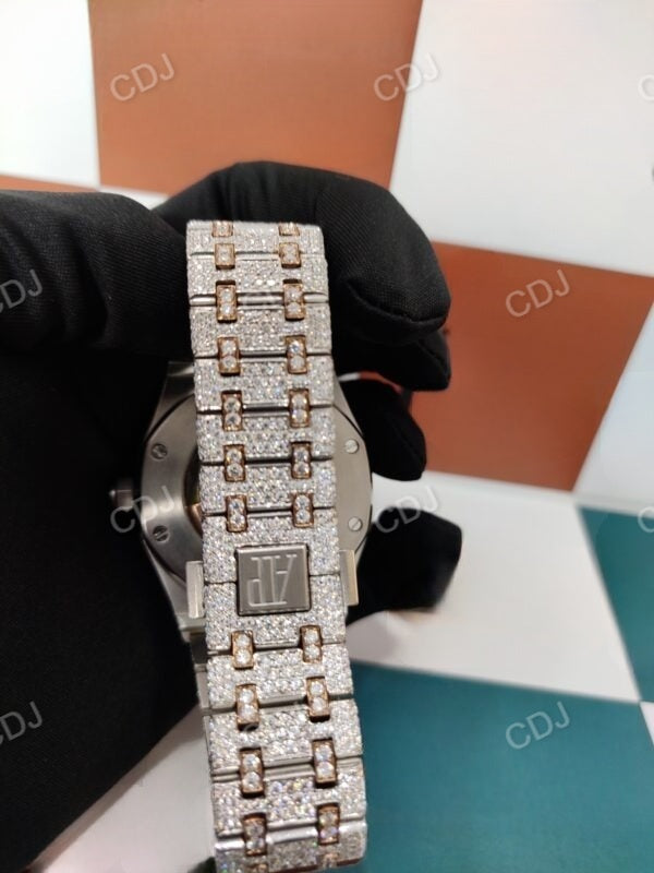 Best Selling Top Branded Colorless Moissanite Diamond Iced Out AP Watches customdiamjewel