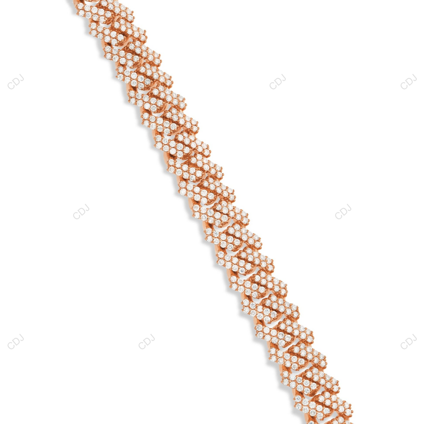 VVS Moissanite 925 Silver Square Cuban Link Chain CustomDiamJewel