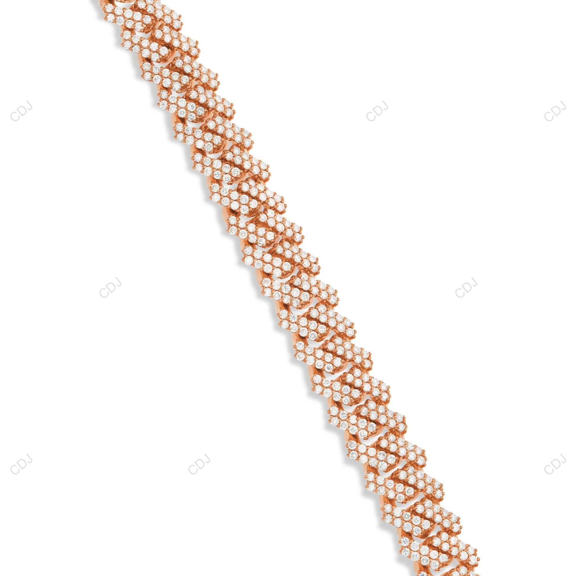 VVS Moissanite 925 Silver Square Cuban Link Chain CustomDiamJewel