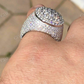 Men's Large 14K White Gold Diamond Icy Hip Hop Ring  customdiamjewel   