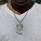 Fully Iced Out Sterling Silver Jesus Piece Pendant hip hop jewelry CustomDiamJewel