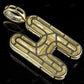 1.5" 1 CTW 10K Gold Real Diamond Initial H Letter Pendant CustomDiamJewel