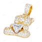 1.23 CTW Silver Moissanite Daily Wear Teddy Bear Pendant CustomDiamJewel