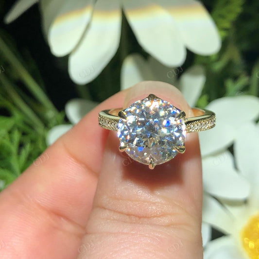 Round Lab Grown Diamond Custom Ring customdiamjewel