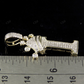 1.5" 0.4CTW 18K Gold Natural Diamond Crown Initial 'I' Letter Pendant CustomDiamJewel