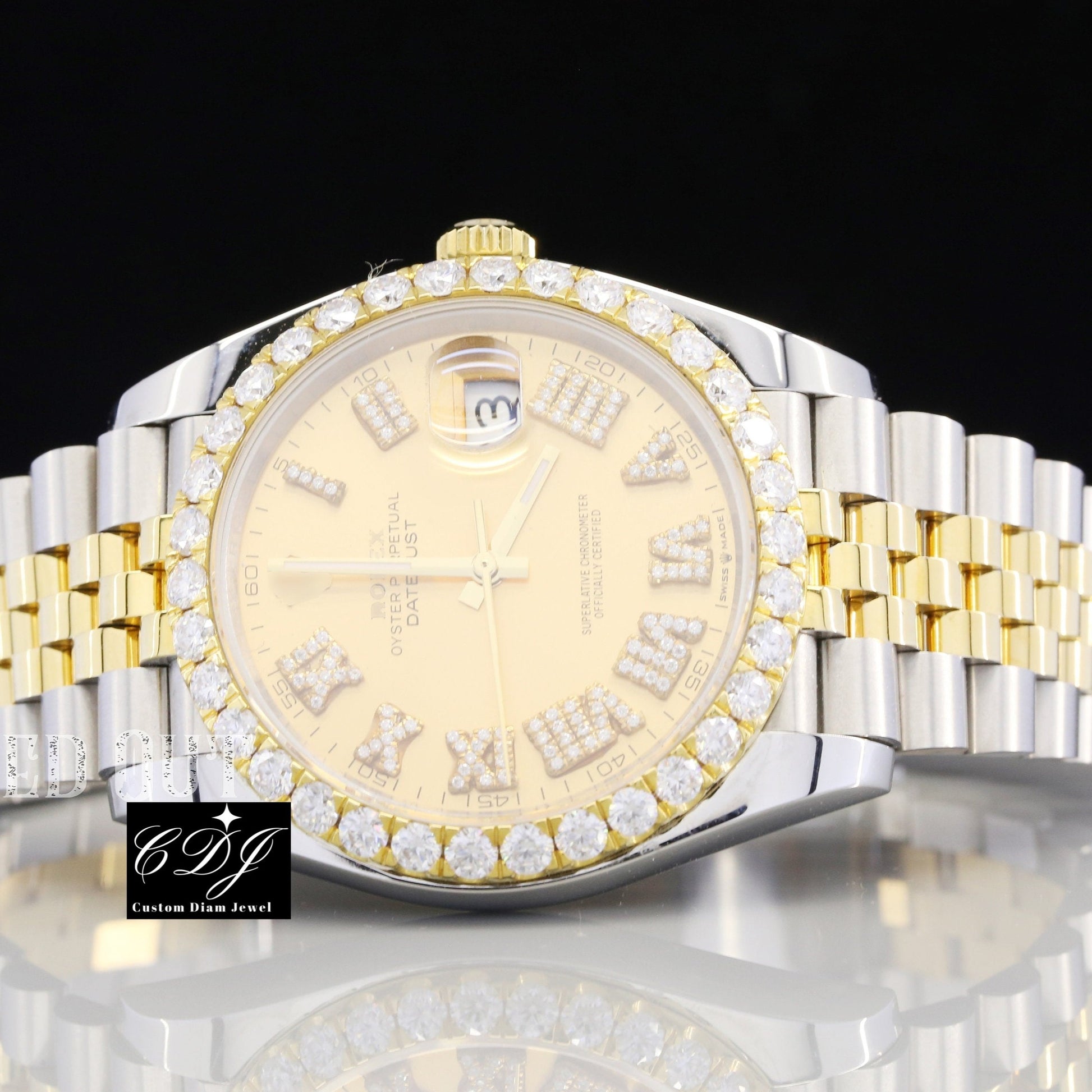 High Quality Buss Down Moissanite Diamond Watch For Men's customdiamjewel