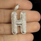 1.5" 1 CTW 10K Gold Real Diamond Initial H Letter Pendant CustomDiamJewel