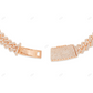 VVS Moissanite 925 Silver Square Cuban Link Chain CustomDiamJewel