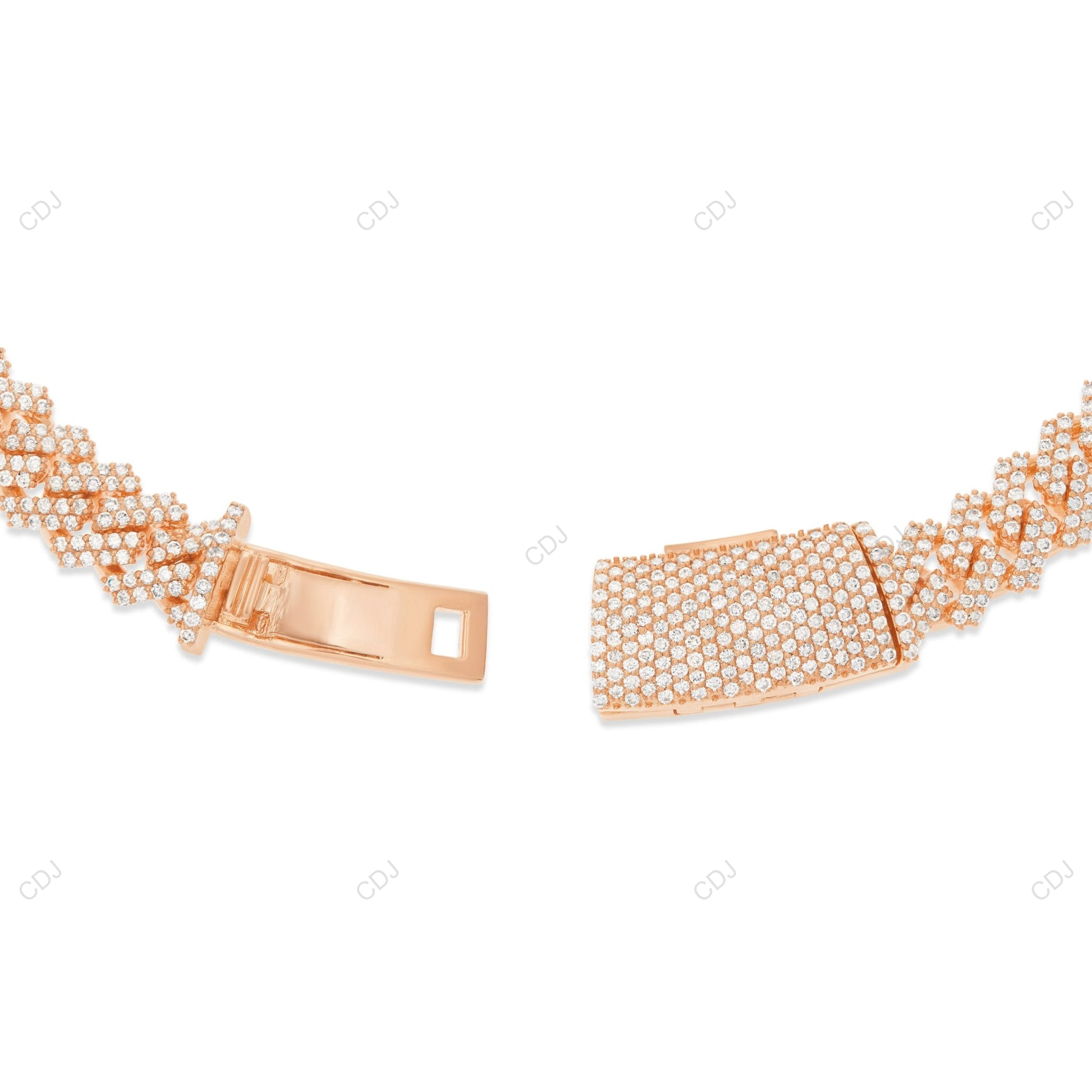 VVS Moissanite 925 Silver Square Cuban Link Chain CustomDiamJewel