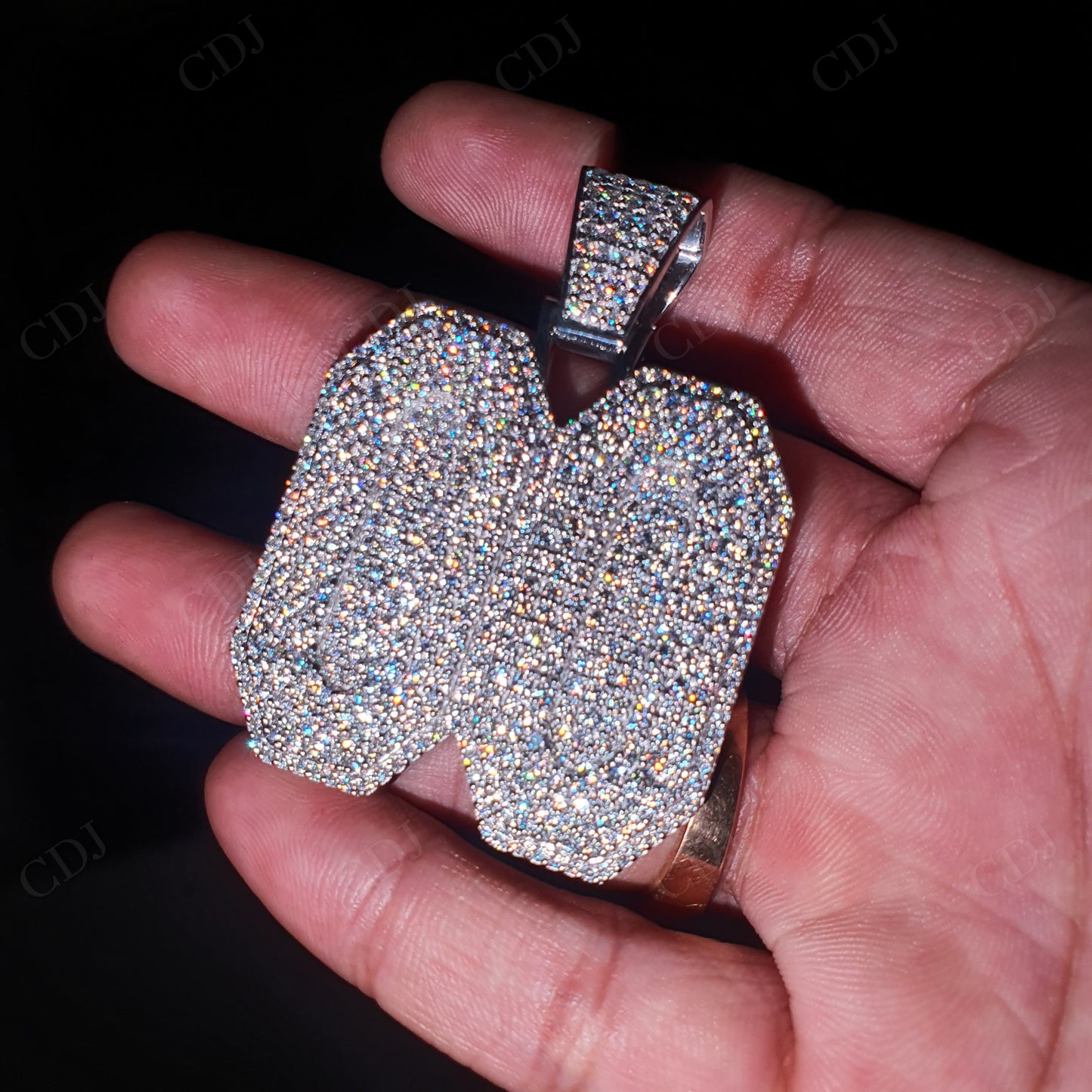 00 Numeric Moissanite Sterling Silver Pendant hip hop jewelry customdiamjewel   